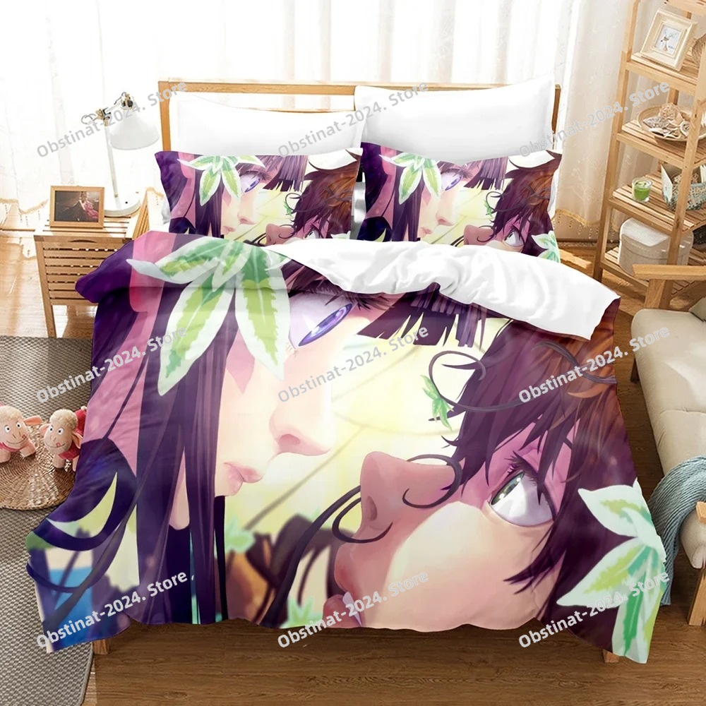 Home Textiles Bedding - ชุดเครื่องนอนลายอนิเมะฟรุ๊ตส์บาร์เร็ต ชุดผ้าห่มพร้อมปลอกหมอน ขนาด Twin, Full, Queen,