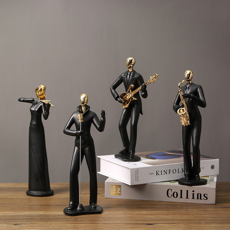 Xt Home Textiles - Nordic Art เต้นรําคู่รูปเรซิ่นเครื่องประดับ Figurines อุปกรณ์ตกแต่งบ้านสําหรับห้องนั่งเล่นเครื่องประดับสําหรับตกแต่งบ้าน
