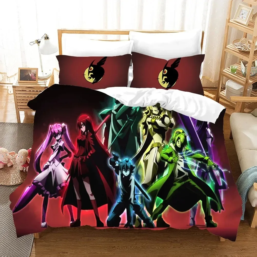 Home Textiles Bedding - อะนิเมะ อาคาเมะ กะ คิลล์ชุดเครื่องนอน ปลอกผ้านวมพิมพ์ลาย ปลอกหมอน