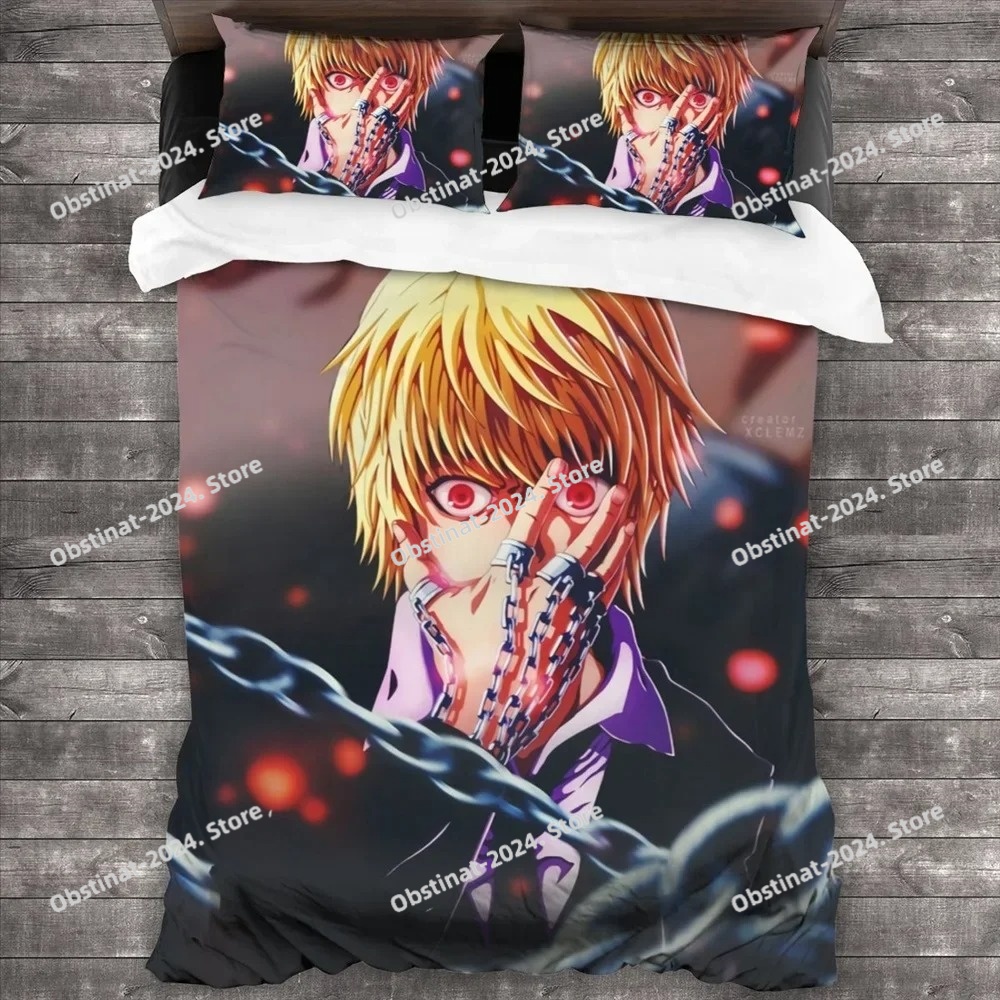 Home Textiles Bedding - ชุดเครื่องนอนลายอนิเมะ Hunter x Hunter 3 ชิ้น
