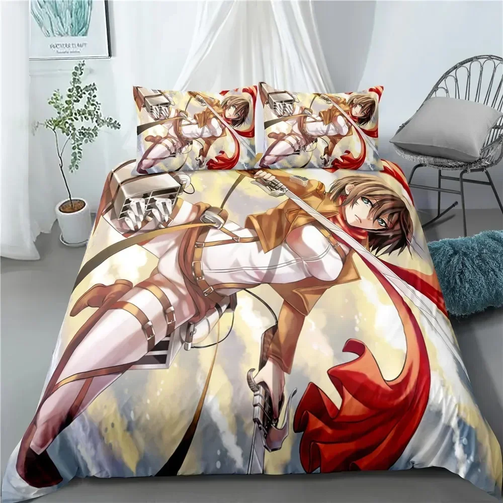 แฟชั่นอนิเมะ Attack on Titan ช - Home Textiles Bedding บทวิจารณ์และราคา