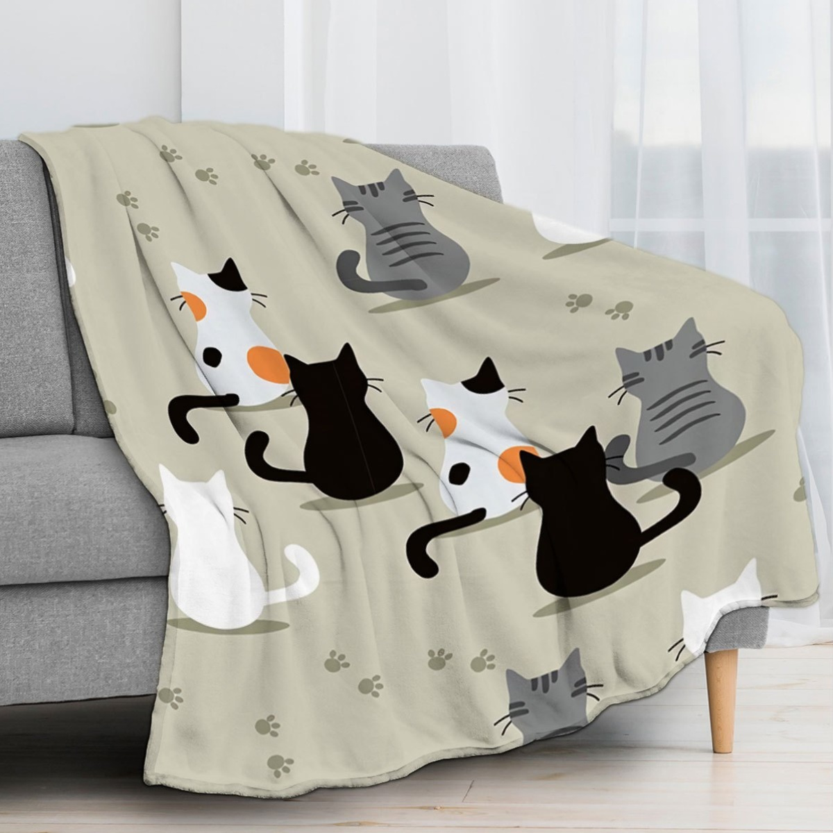 ผ้าห่มลายแมว เหมาะสําหรับนําคว - Your Home Textiles บทวิจารณ์และราคา