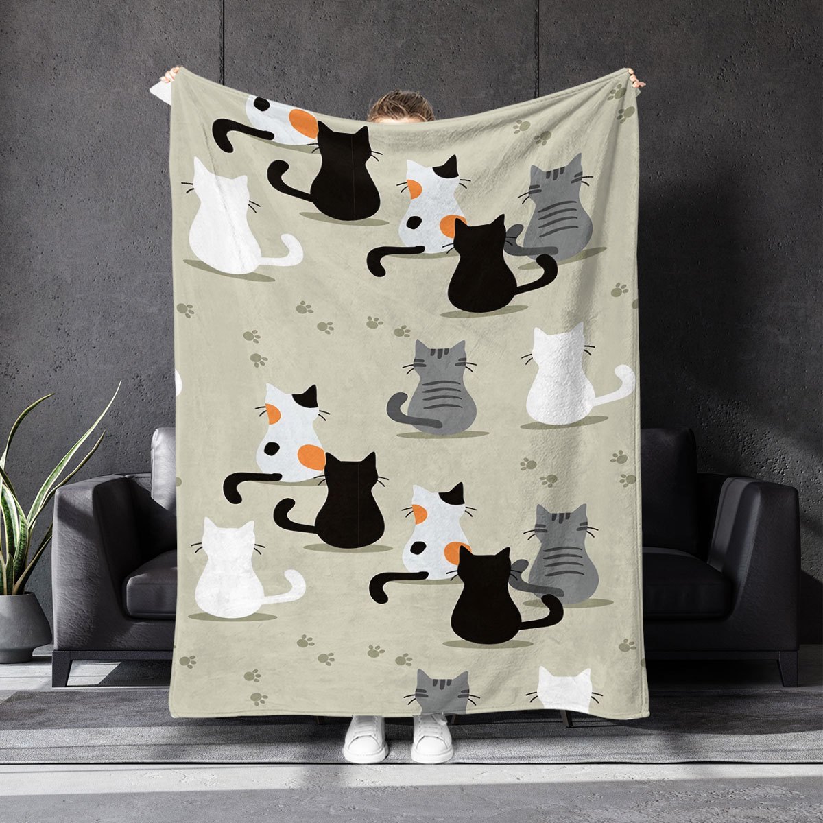 ผ้าห่มลายแมว เหมาะสําหรับนําคว - Your Home Textiles บทวิจารณ์และราคา