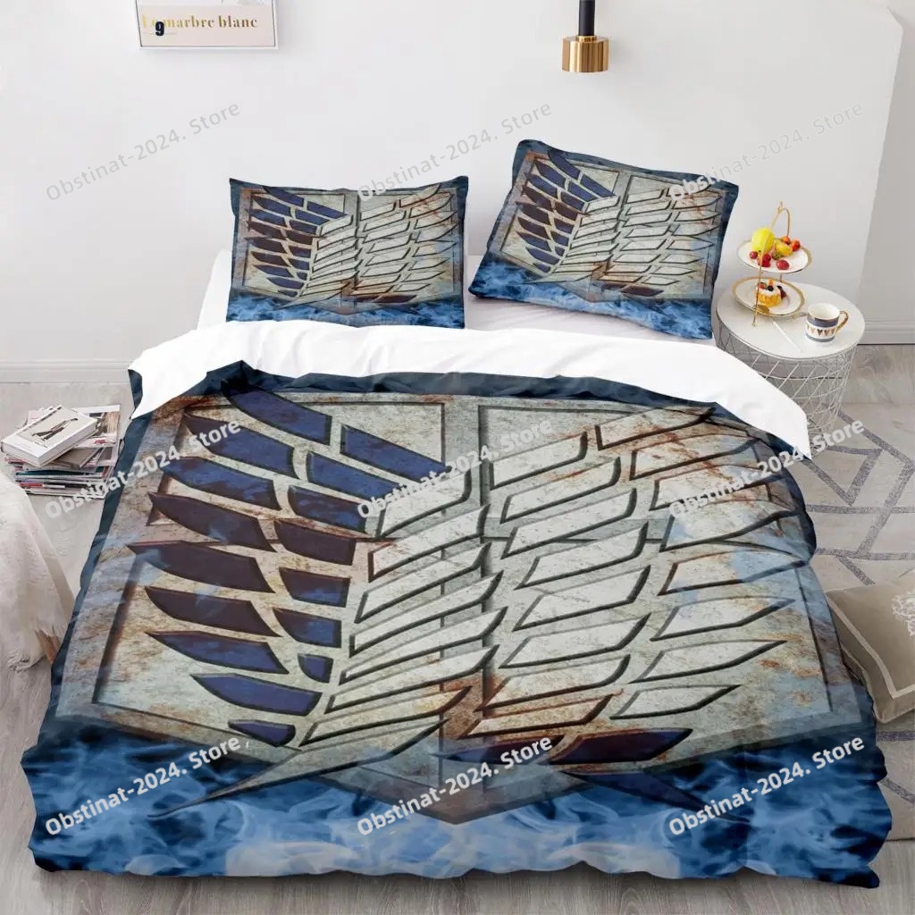 ชุดเครื่องนอนลายอนิเมะ Attack  - Home Textiles Bedding บทวิจารณ์และราคา