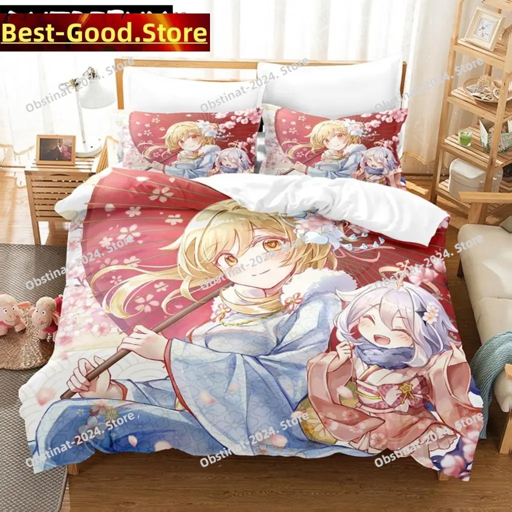 ชุดผ้าปูที่นอนลายการ์ตูนอนิเมะ - Home Textiles Bedding บทวิจารณ์และราคา