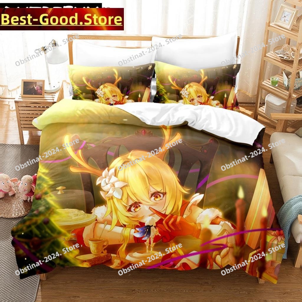 ชุดผ้าปูที่นอนลายการ์ตูนอนิเมะ - Home Textiles Bedding บทวิจารณ์และราคา