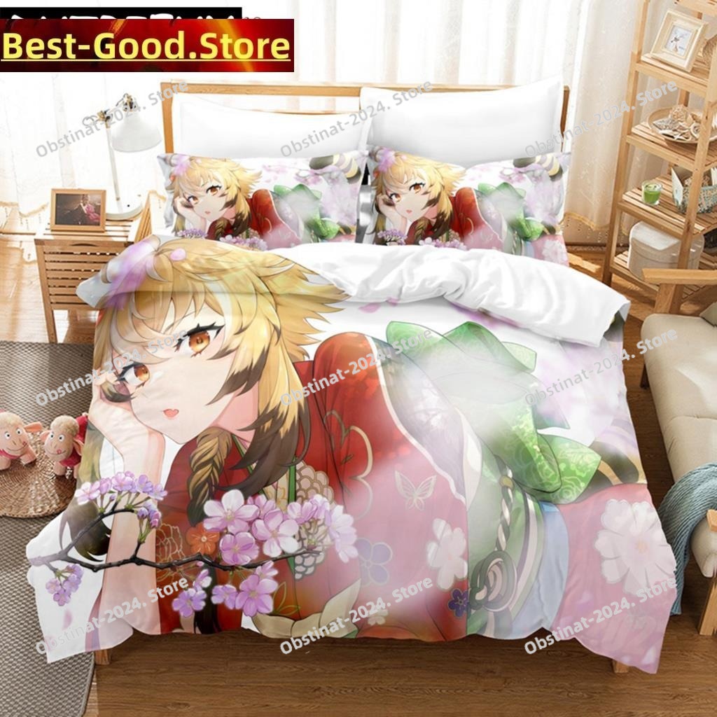 ชุดผ้าปูที่นอนลายการ์ตูนอนิเมะ - Home Textiles Bedding บทวิจารณ์และราคา