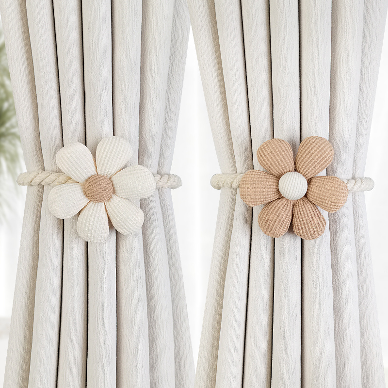 ที่รัดม่านแม่เหล็กลายดอกไม้ 1  - Xt Home Textiles บทวิจารณ์และราคา