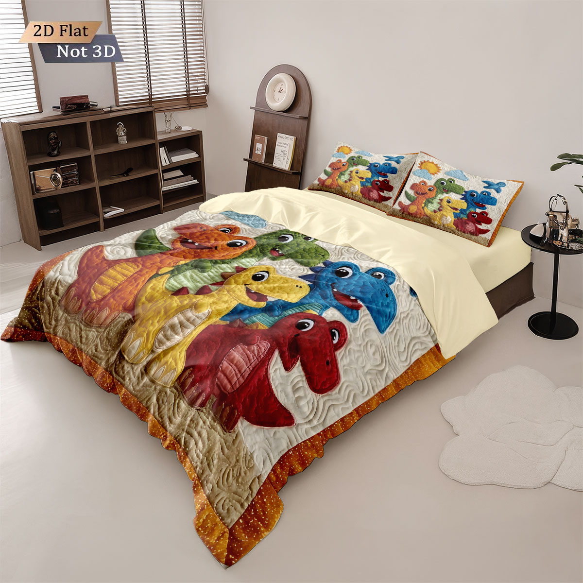 ชุดผ้านวมลายการ์ตูนไดโนเสาร์ 3 - Home Textiles Bedding บทวิจารณ์และราคา