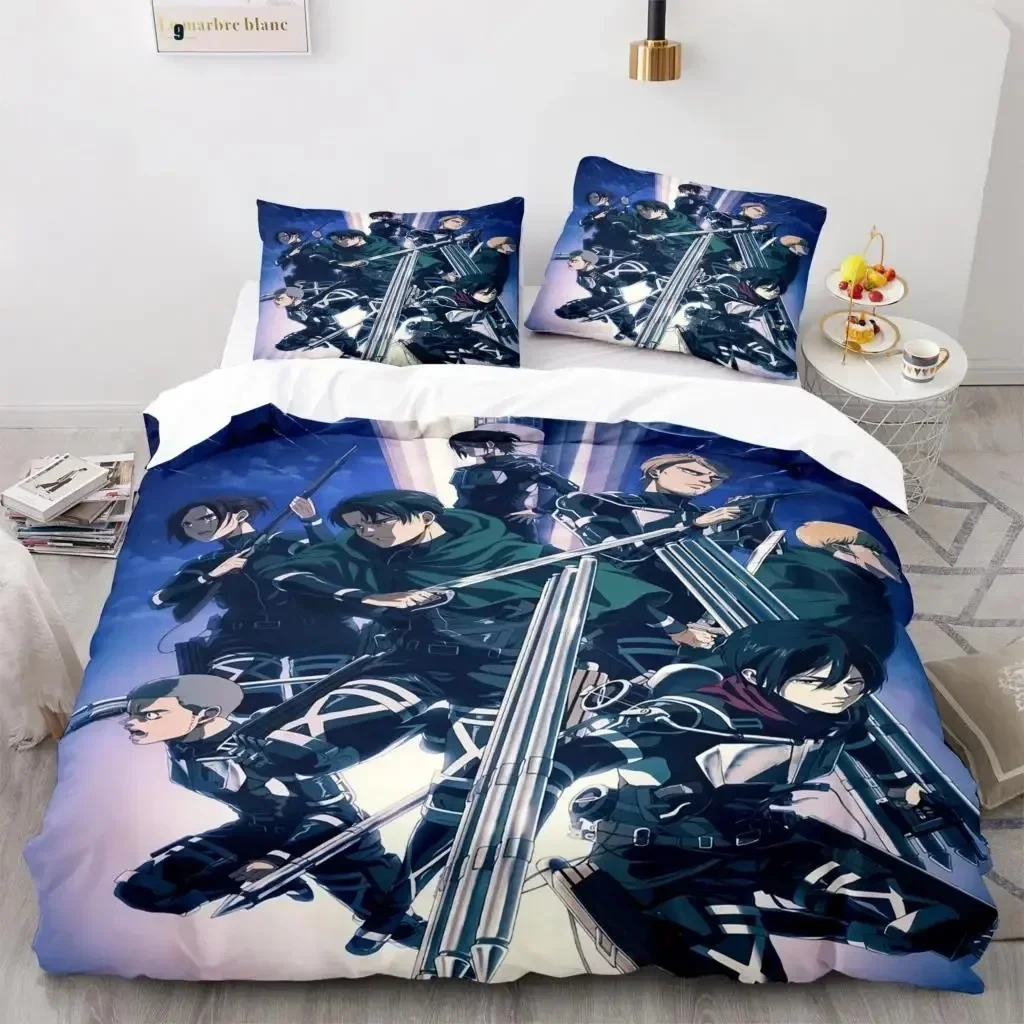 ชุดเครื่องนอนลายอนิเมะ Attack  - Home Textiles Bedding บทวิจารณ์และราคา